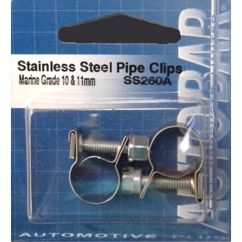 A4 MARINE GRADE STAINLESS - PETROL PIPE CLIPS 8