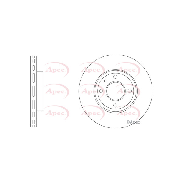 APEC BRAKE DISC (FRONT) (SINGLE) image