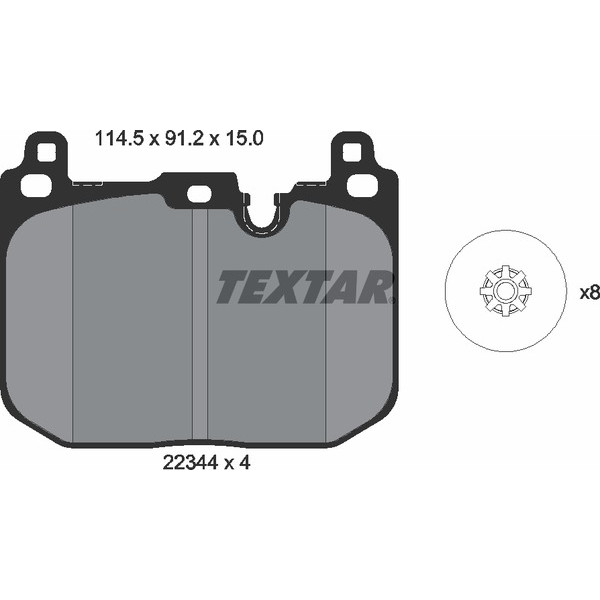 TEXTAR PC BRAKE PADS image
