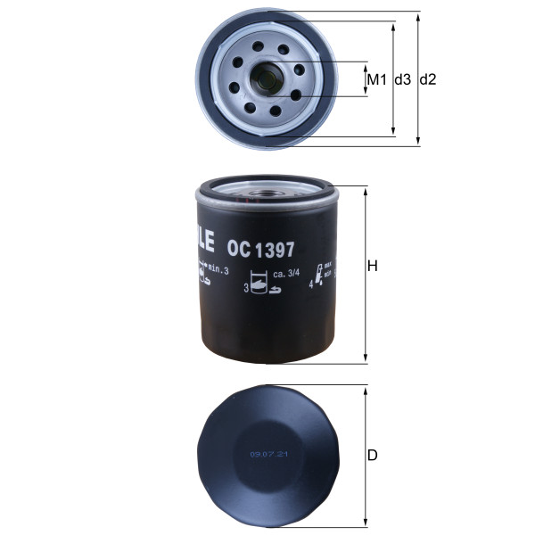 OIL FILTER - SPIN ON image