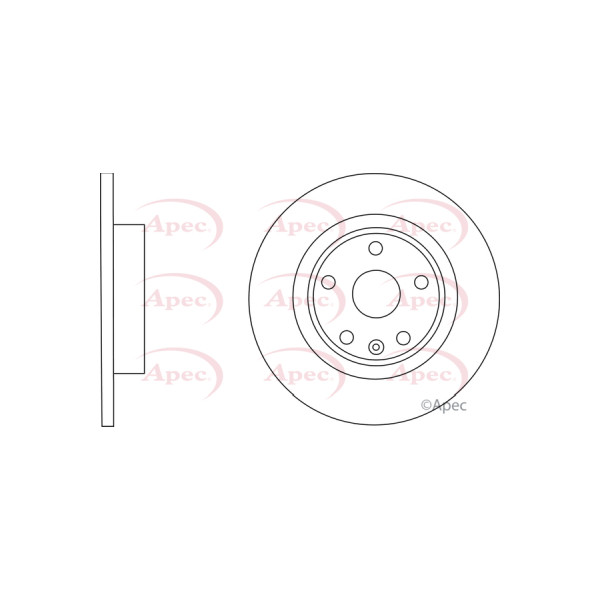 APEC BRAKE DISC (REAR) (SINGLE) image