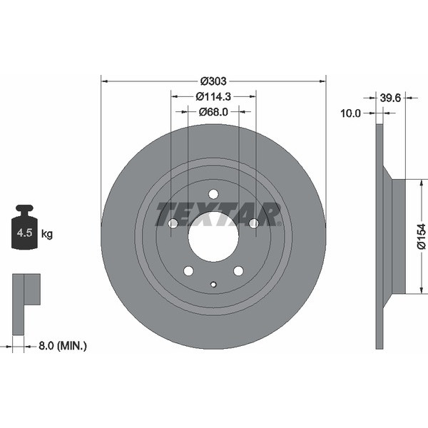 TEXTAR PC BRAKE DISCS image