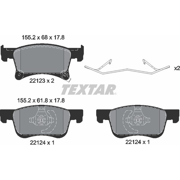 TEXTAR PC BRAKE PADS image