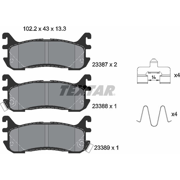 TEXTAR PC BRAKE PADS image