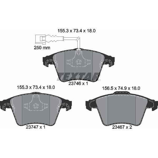 TEXTAR PC BRAKE PADS image