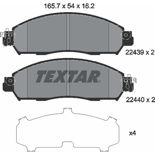 TEXTAR PC BRAKE PADS image