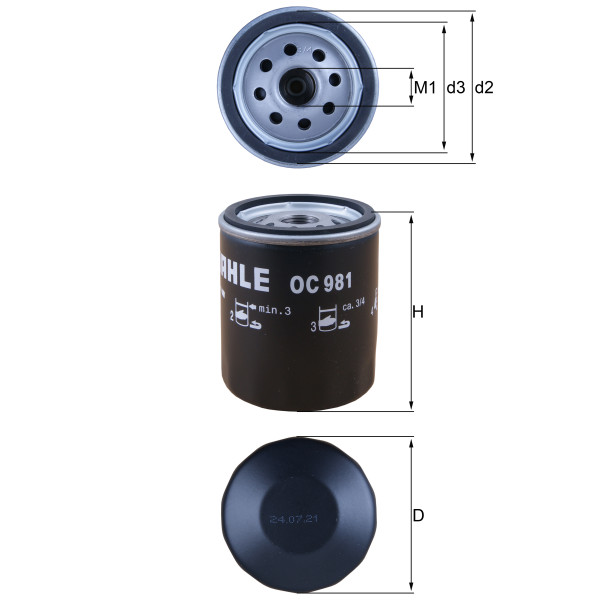 OIL FILTER - SPIN ON image