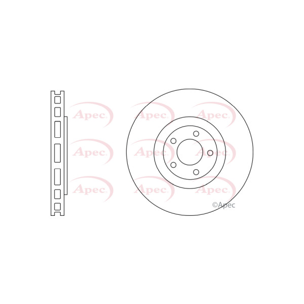 APEC BRAKE DISC (FRONT) (SINGLE) image
