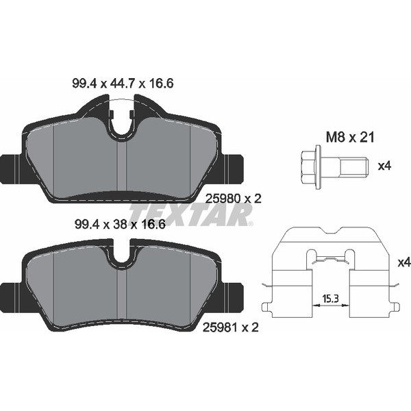 TEXTAR PC BRAKE PADS image