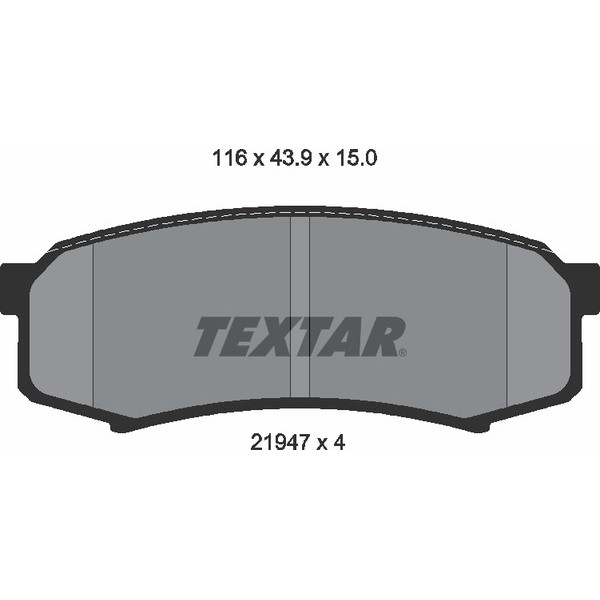 TEXTAR PC BRAKE PADS image