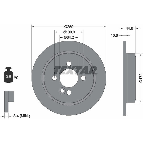 TEXTAR PC BRAKE DISCS image
