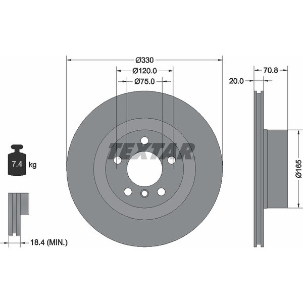 TEXTAR PC BRAKE DISCS image