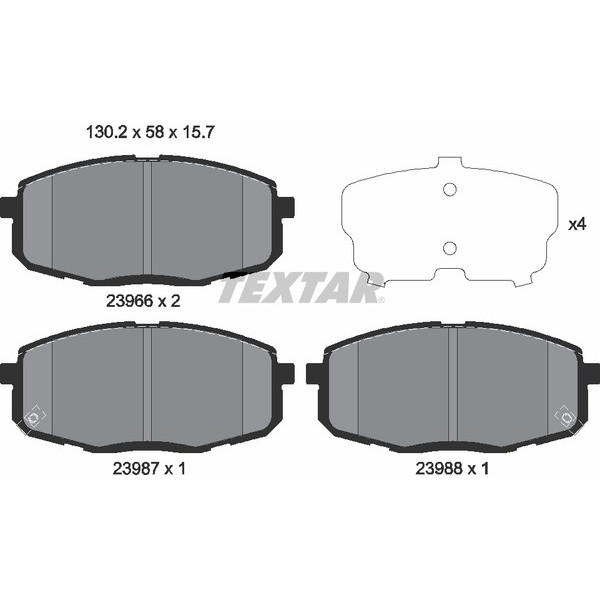 TEXTAR PC BRAKE PADS image