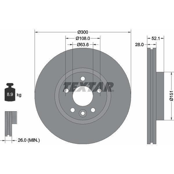 TEXTAR PC BRAKE DISCS image