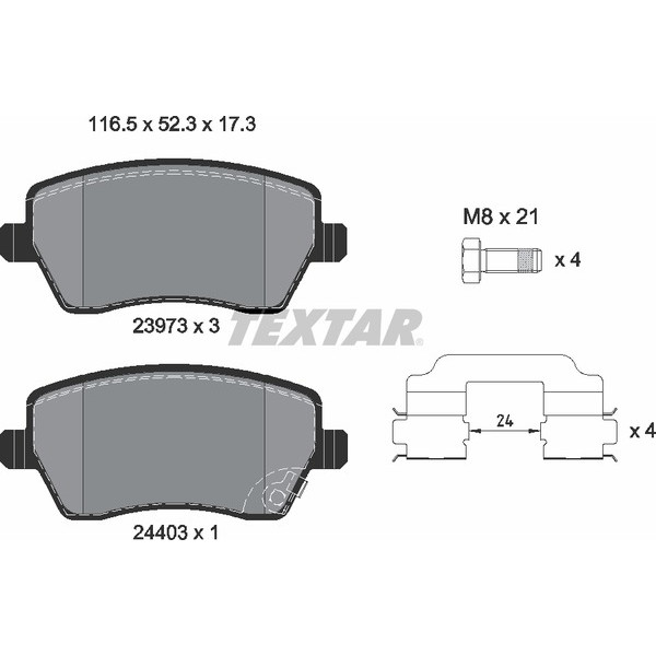 TEXTAR PC BRAKE PADS image