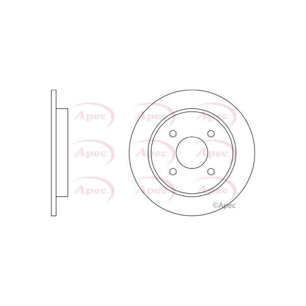 APEC BRAKE DISC (REAR) (SINGLE) image