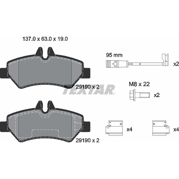 TEXTAR LCV BRAKE PADS image