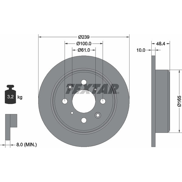 TEXTAR PC BRAKE DISCS image