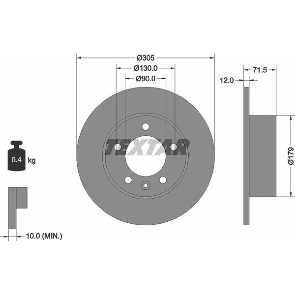 TEXTAR LCV DISCS image