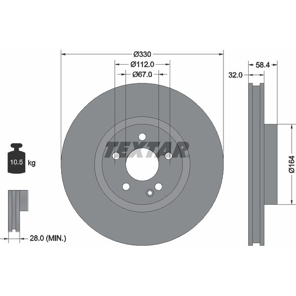 TEXTAR PC BRAKE DISCS image