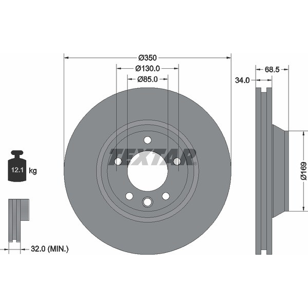 TEXTAR PC BRAKE DISCS image