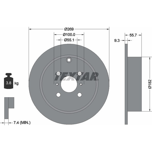 TEXTAR PC BRAKE DISCS image