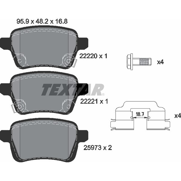 TEXTAR PC BRAKE PADS image