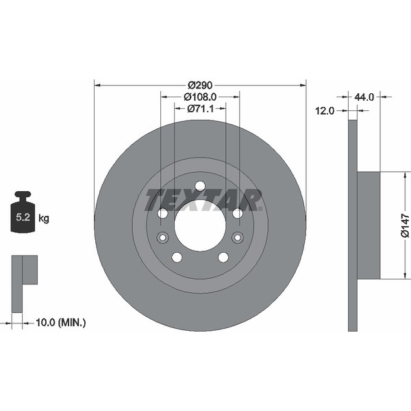 TEXTAR PC BRAKE DISCS image