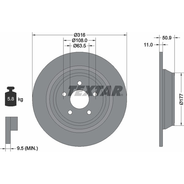 TEXTAR PC BRAKE DISCS image