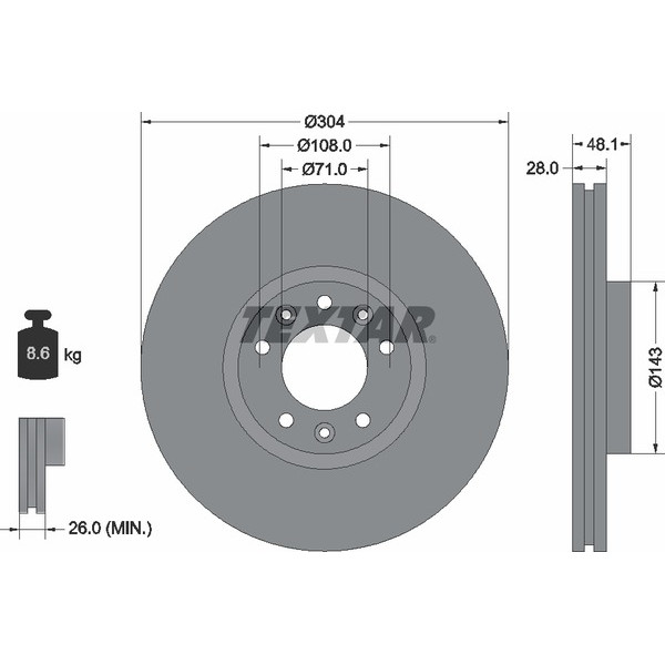 TEXTAR PC BRAKE DISCS image