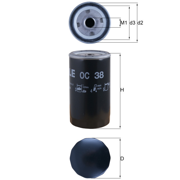 OIL FILTER - SPIN ON image