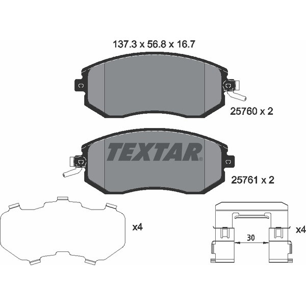 TEXTAR PC BRAKE PADS image