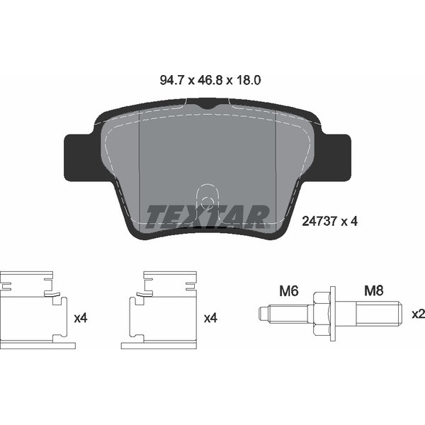 TEXTAR PC BRAKE PADS image