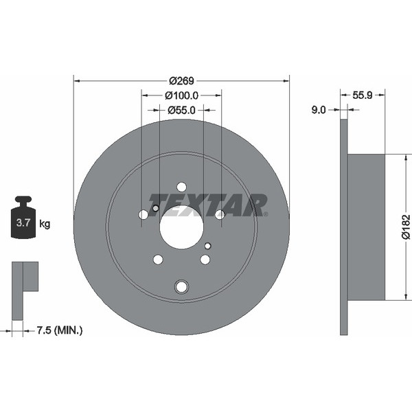 TEXTAR PC BRAKE DISCS image