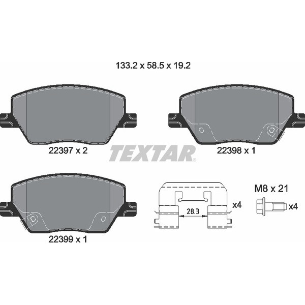 TEXTAR PC BRAKE PADS image