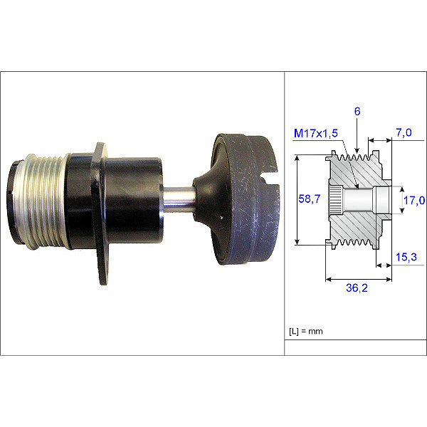 OVER RUNNING ALTERNATOR PULLEY image