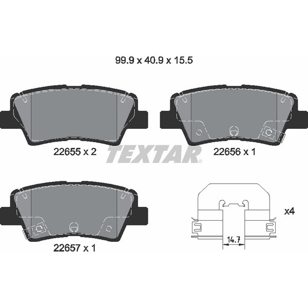 TEXTAR PC BRAKE PADS image