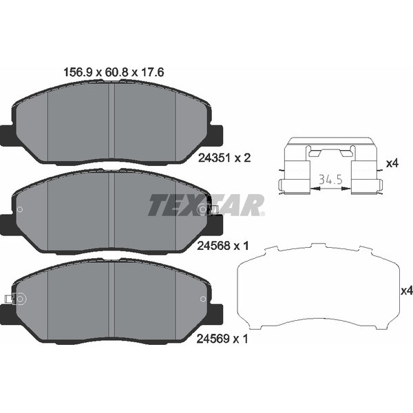 TEXTAR PC BRAKE PADS image