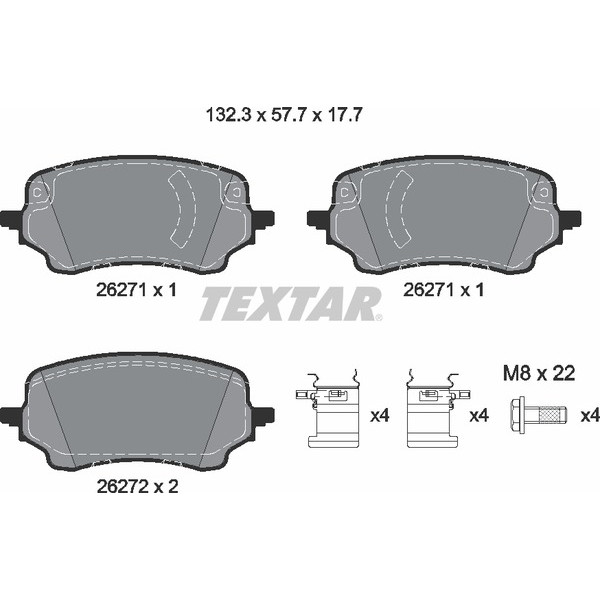 TEXTAR PC BRAKE PADS image
