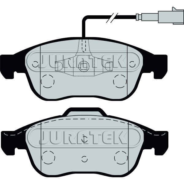 BRAKE PAD SET - 2 WITH INTEGRATED WEAR LEAD (215MM image
