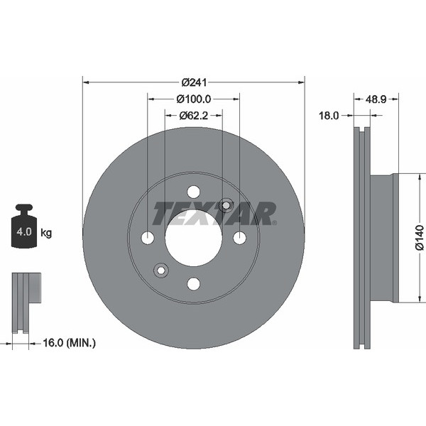 TEXTAR PC BRAKE DISCS image