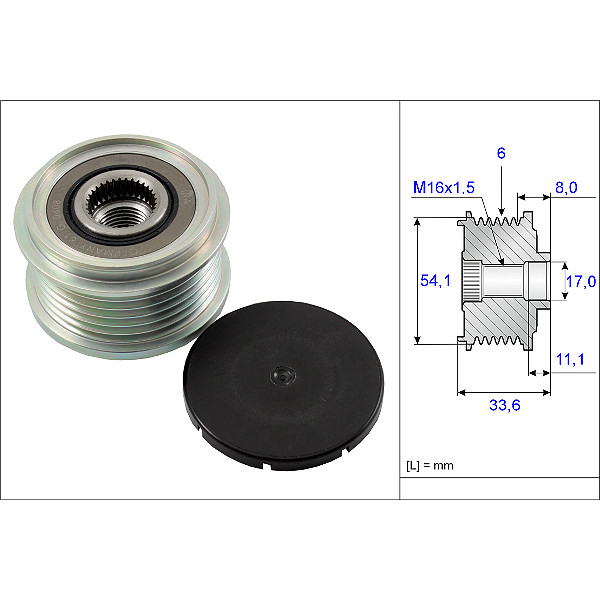 OVER RUNNING ALTERNATOR PULLEY image