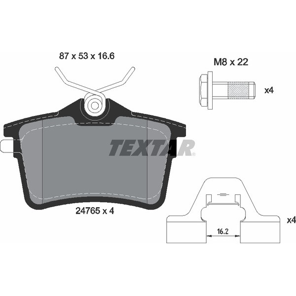 TEXTAR PC BRAKE PADS image