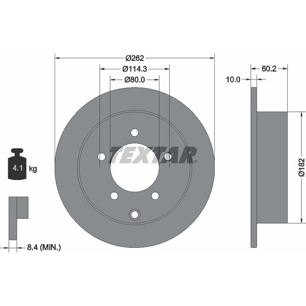 TEXTAR PC BRAKE DISCS image