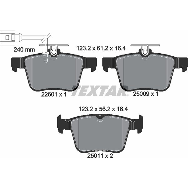 TEXTAR PC BRAKE PADS image