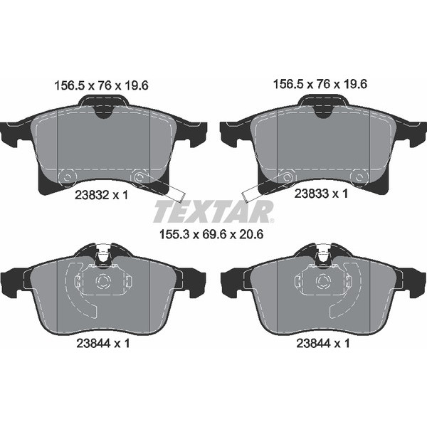 TEXTAR PC BRAKE PADS image