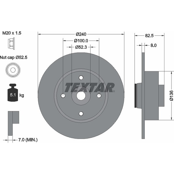TEXTAR DISCS WITH BEARING image