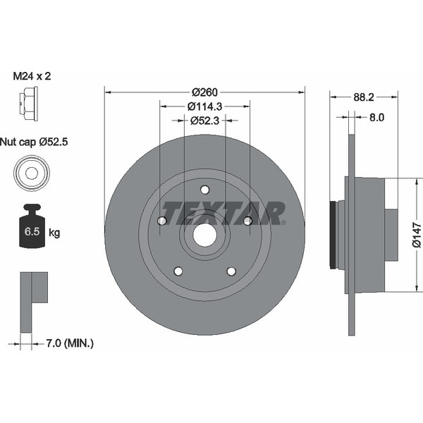 TEXTAR DISCS WITH BEARING image