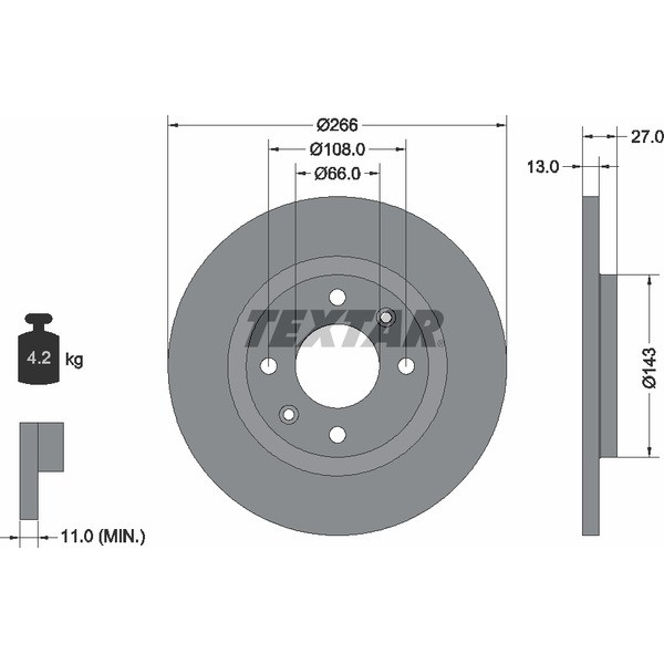TEXTAR PC BRAKE DISCS image