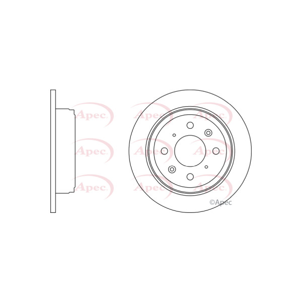 APEC BRAKE DISC (REAR) (SINGLE) image